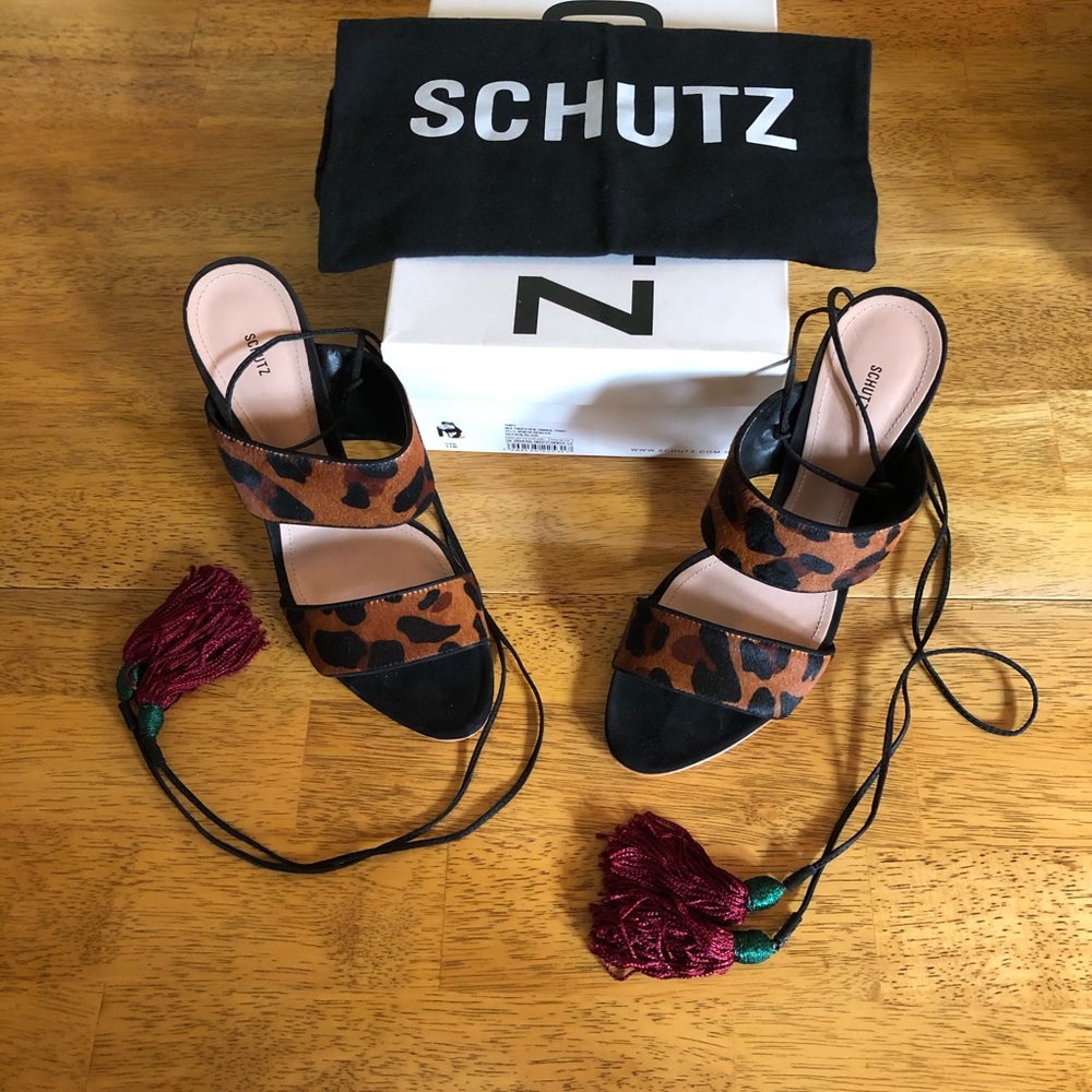 Shutz Size 11 US Gaby Animal Print! Excellent!